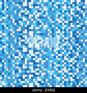 blau, Kunst, Farbe, Modern, moderne, Illustration, Quadrat, Punkte, Ziegel, Fliesen, Stock Vektor