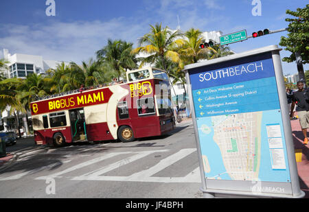 South Beach, Miami Beach, Florida, Vereinigte Staaten Stockfoto