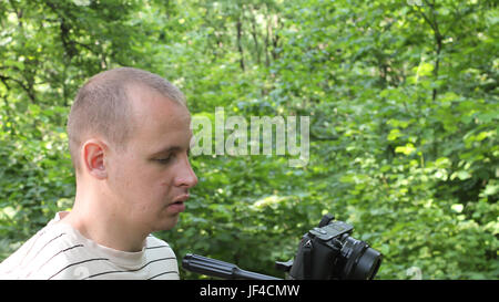 Tierwelt, Natur Mann Fotografen fotografieren, fotografieren Stockfoto