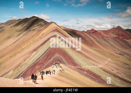 Der Rainbow Mountain, Peru Stockfoto