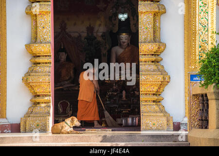 Mönch in Chiang Mai Stockfoto