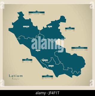 Grafik, Modern, moderne, Europa, Karte, Region, Vektor, Atlas, Karte von der Stock Vektor