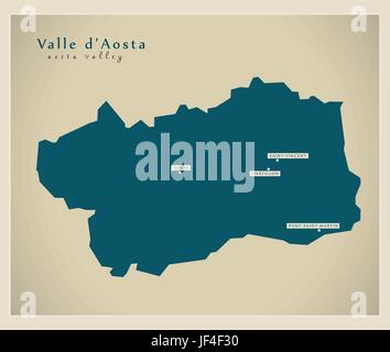 Grafik, Modern, moderne, Europa, Karte, Region, Vektor, Atlas, Karte von der Stock Vektor