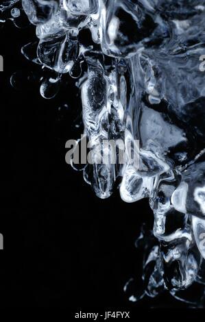 Kunst in gefrorenem Eis Stockfoto