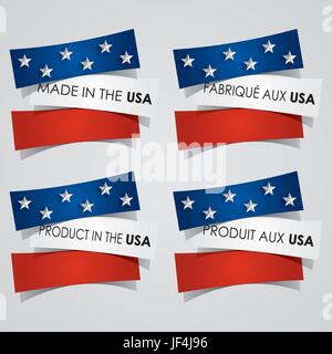 blau, amerikanisch, Emblem, Usa, Vintage, Amerika, Illustration, Flagge, Geschäft Stock Vektor