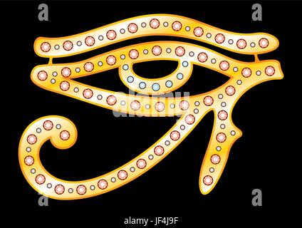 Auge, Orgel, Gold, Diamanten, aus Gold, Gott, Religion, religiöse, Stock Vektor