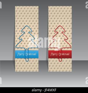 Baum, Weihnachten, Label, Clip, Blatt Papier, Papier, Xmas, x-mas, blau, Stock Vektor