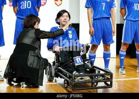 Tokio, Japan. JIFF verkündet gleich 7 Organisation einheitliche. 29. Juni 2017. Shinya Shioiri Fußball: Pressekonferenz von Japan Inclusive Football Federation (JIFF) JFA House in Tokio, Japan. JIFF verkündet gleich 7 Organisation einheitliche. Bildnachweis: Yohei Osada/AFLO SPORT/Alamy Live-Nachrichten Stockfoto