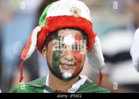 Sotschi, Russland. 29. Juni 2017. Mexikos Fans während das Halbfinale des Confederations Cup zwischen Deutschland und Mexiko im Fisht Stadion in Sotschi, Russland, 29. Juni 2017. Foto: Marius Becker/Dpa/Alamy Live News Stockfoto