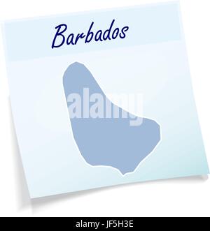 Barbados als Kurznotiz Stock Vektor