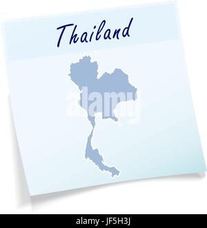 Thailand als Kurznotiz Stock Vektor