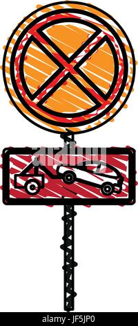 Kein Parkplatz-Schild Vektor-illustration Stock Vektor