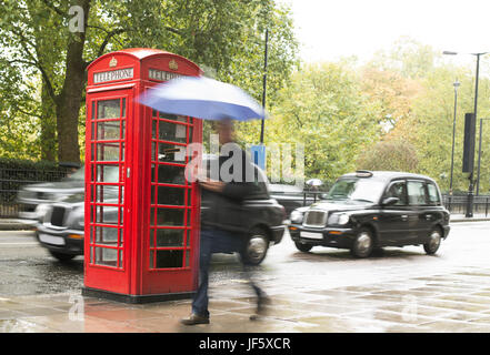 Rotes Telefon Kabinen in London. Stockfoto