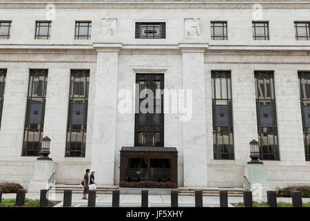 US-Notenbank Gebäude (Hintereingang) - Washington, DC USA Stockfoto