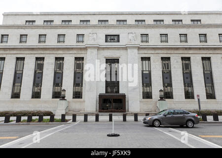 US-Notenbank Gebäude (Hintereingang) - Washington, DC USA Stockfoto