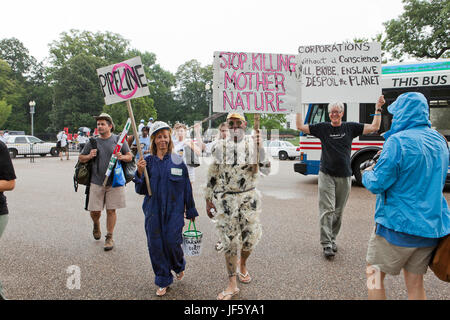 September 03, 2011: Umweltschützer protestieren Keystone XL Pipeline (tar sands, Umwelt Protest) - Washington, DC, USA Stockfoto