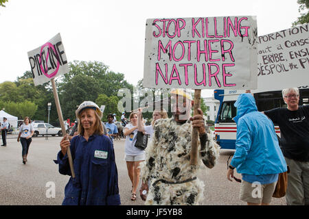 September 03, 2011: Umweltschützer protestieren Keystone XL Pipeline (tar sands, Umwelt Protest) - Washington, DC, USA Stockfoto