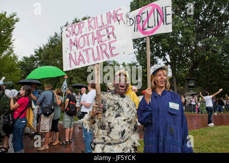 September 03, 2011: Umweltschützer protestieren Keystone XL Pipeline (tar sands, Umwelt Protest) - Washington, DC, USA Stockfoto