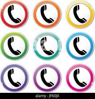 Telefon blau Stock Vektor