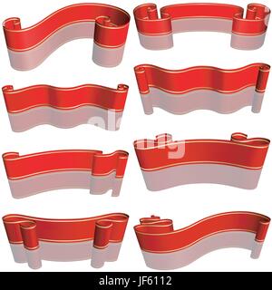 Banner, Vektor, Banner, rot, Eleganz, Horizontal, Illustration, Form, Stock Vektor