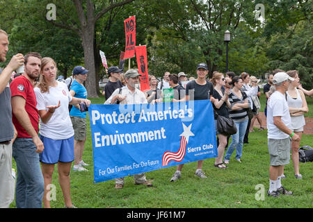 September 03, 2011: Umweltschützer protestieren Keystone XL Pipeline (tar sands, Umwelt Protest) - Washington, DC, USA Stockfoto