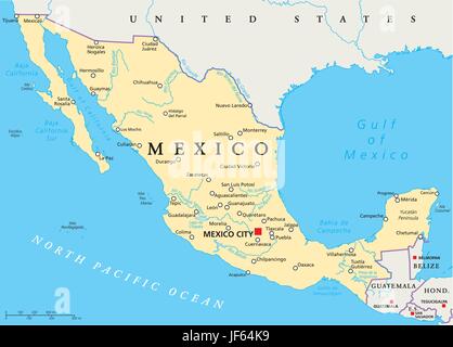 Nordamerika, Karte, Atlas, Karte der Welt, Mexiko, Amerika, Lateinamerika, Stock Vektor
