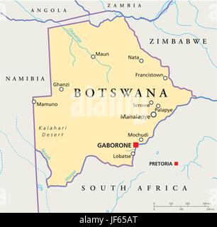 Afrika, Safari, Botswana, Karte, Atlas, Karte der Welt, Reisen, Wüste, Stock Vektor