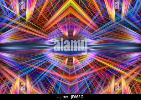 Bunte Lichtstrahlen Hintergrund Stockfoto