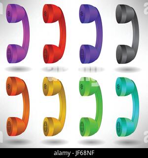Telefon, Handy, reden, sprechen, spricht, gesprochene, sprechen, reden, plaudern, Stock Vektor