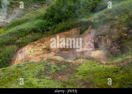 Vanna Bad Geysir im Tal der Geysire. Stockfoto