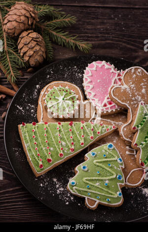 Neues Jahr hausgemachte Lebkuchen Stockfoto