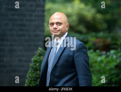 Sajid Javid MP, Secretary Of State for Communities and Local Government kommt in 10 Downing Street für eine Kabinettssitzung Stockfoto