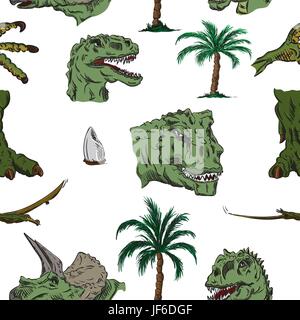 isoliert, Farbe, Lack, Dinosaurier, Unentschieden, Vektor, Illustrator, Kunst, isoliert, Stock Vektor