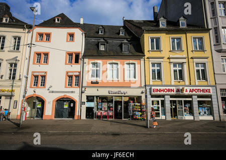 Karl-Marx-Haus, heute ein Euro shop, Trier, Rheinland-Pfalz, Deutschland, Europa, Wohnhaus von Karl Marx, Heute Ein Euroshop, Trier, Rheinland-Pfalz, Stockfoto