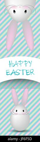 Gruß, Ostern, Dekoration, Hase, Hasen, Etikett, erfreut, ehrgeizig, Stock Vektor