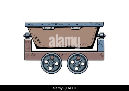 Metallbergbau trolley Stock Vektor