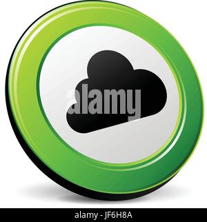 isoliert, Wolke, Illustration, computing, Taste, Technologie, Server, Zeichen, Stock Vektor