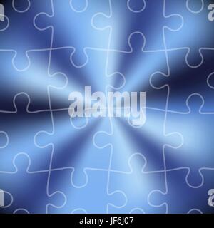 Blaue Puzzle abstrakten Hintergrund. Stock Vektor