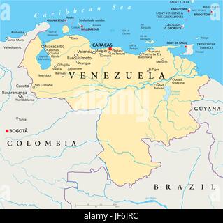 Südamerika, Venezuela, Karte, Atlas, Karte von Welt, Reisen, Illustration, Stock Vektor
