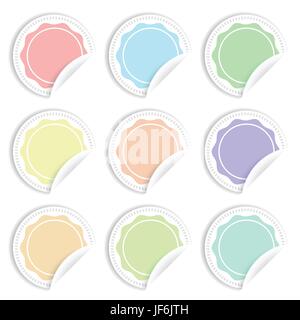 blau, Büro, Hinweis, Memo, Board, Blatt, Grafiken, Emblem, grün, Illustration, Stock Vektor