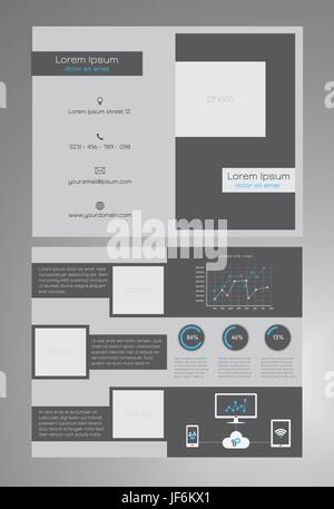 Broschüre, Diagramm, Modern, moderne, Geschäfte, Deal, Geschäft Stock Vektor