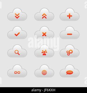 Wolke, Zeichen, Symbol, Internet, Www, Worldwideweb, Net, Web, Piktogramm, Symbol, Stock Vektor