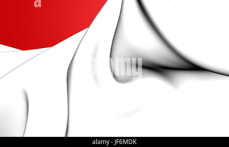 3D-Flagge der Bilbao, Spanien. Stockfoto