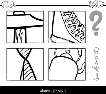 Schätze, dass Objekte buch Färbung Stockfoto