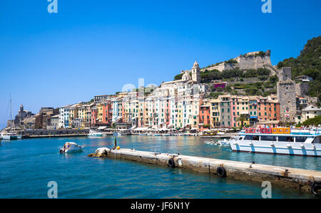 Porto Venere, Italien - Juni 2016 - Stadtbild Stockfoto