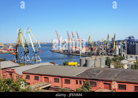 Kommerzielle Sea Port in Odessa. Stockfoto