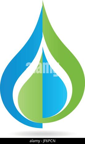 Logo, Wasser, Tropfen, Tropfen, Wasser Stock Vektor