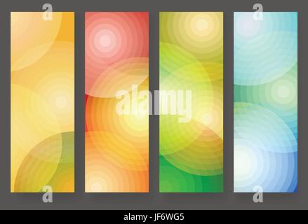 Reihe von abstrakten geometrischen vertikale Banner. Vektor-Illustration. Stock Vektor