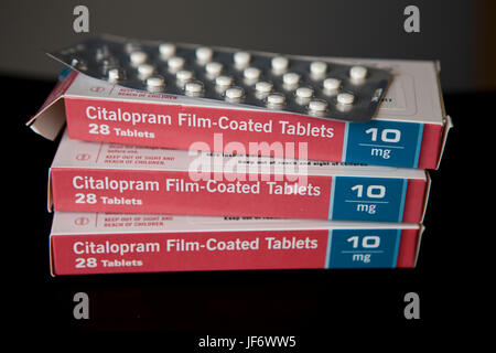 Antidepressiva Citalopram 10mg Celexa Stockfoto