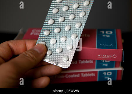 Eine Frau mit Antidepressiva Citalopram 10mg Celexa Stockfoto